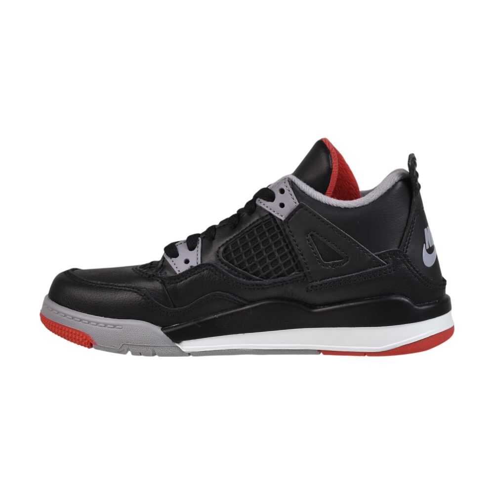 Jordan 4 Retro (PS) Little Kids' Shoes Blk/Fire Red-Cement Grey bq7669-006