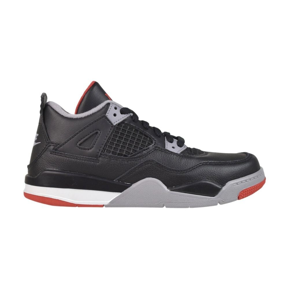 Jordan 4 Retro (PS) Little Kids' Shoes Blk/Fire Red-Cement Grey bq7669-006