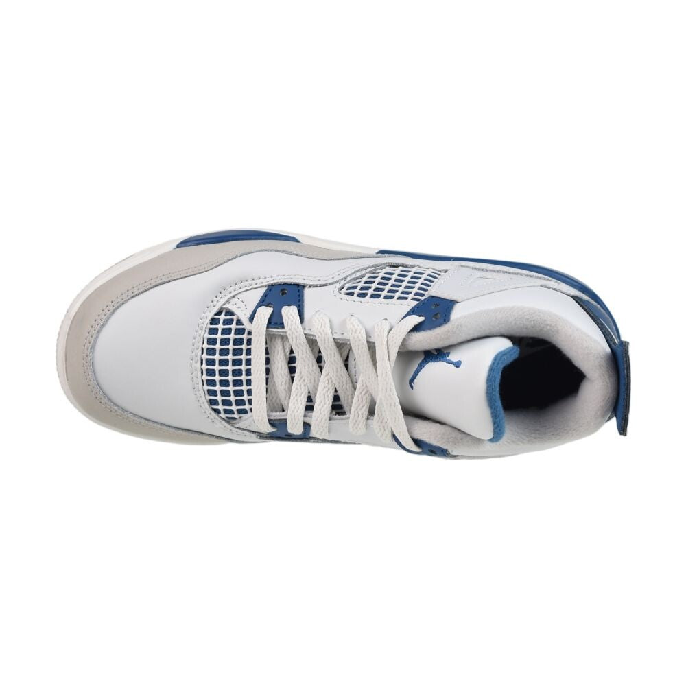 Jordan 4 Retro (PS). Little Kids' Shoes Off White/Military Blue bq7669-141
