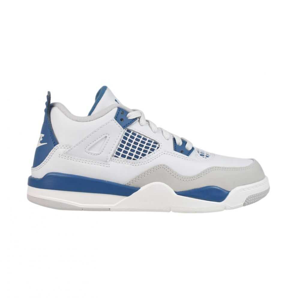 Jordan 4 Retro (PS). Little Kids' Shoes Off White/Military Blue bq7669-141