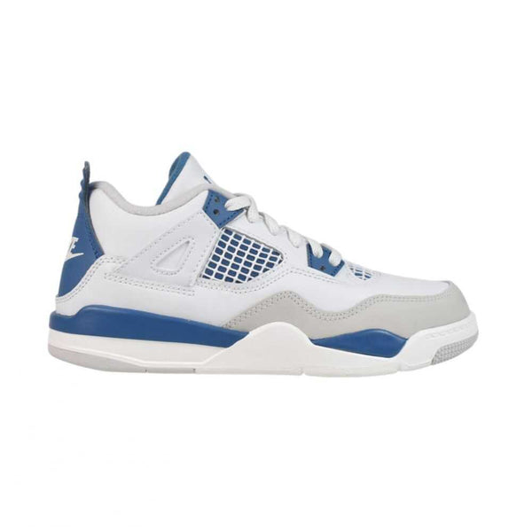 Jordan 4 Retro (PS). Little Kids' Shoes Off White/Military Blue bq7669-141