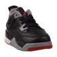 Air Jordan Retro 4 "Bred Reimagined" (TD) Toddler Shoes Black-Cement Grey