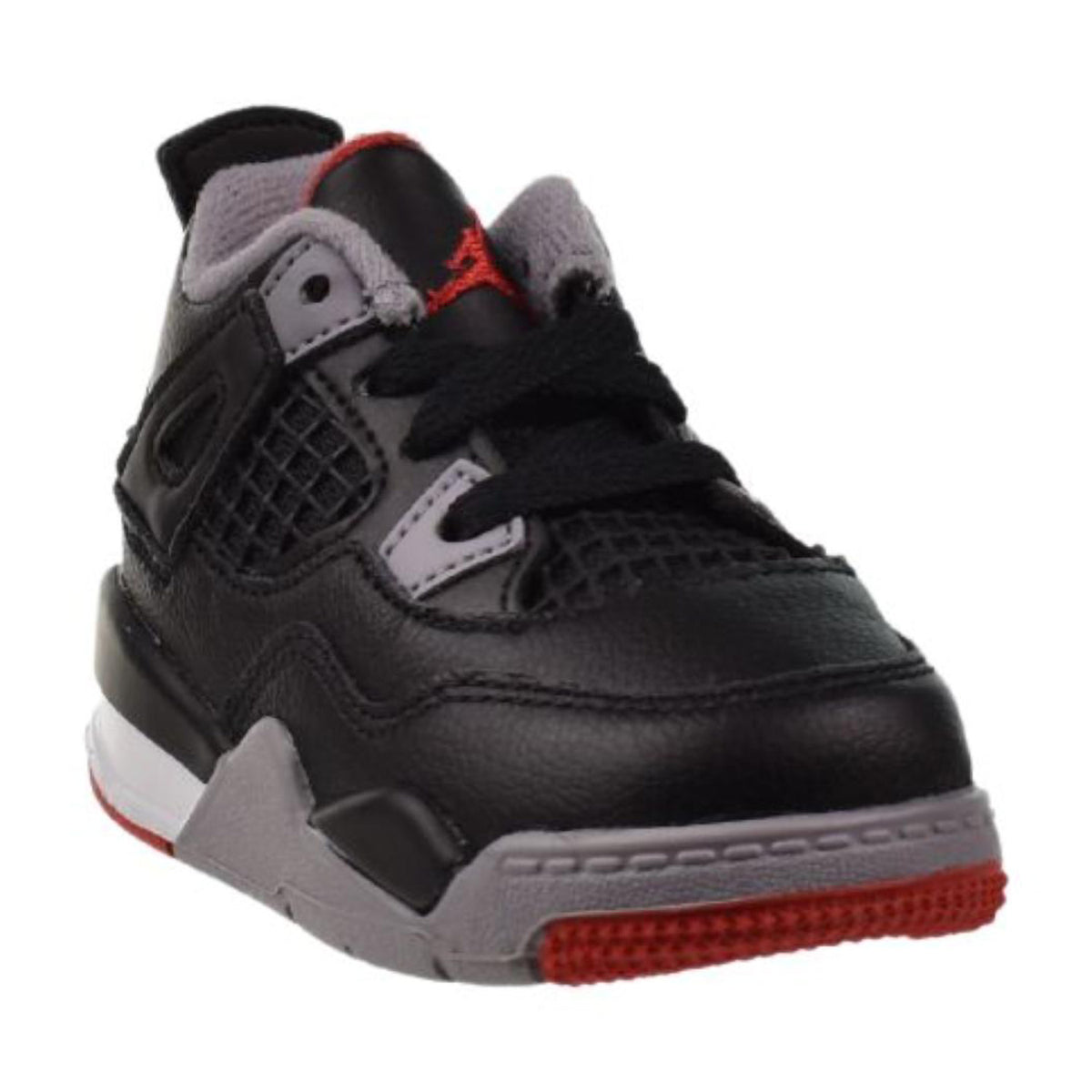 Air Jordan Retro 4 "Bred Reimagined" (TD) Toddler Shoes Black-Cement Grey