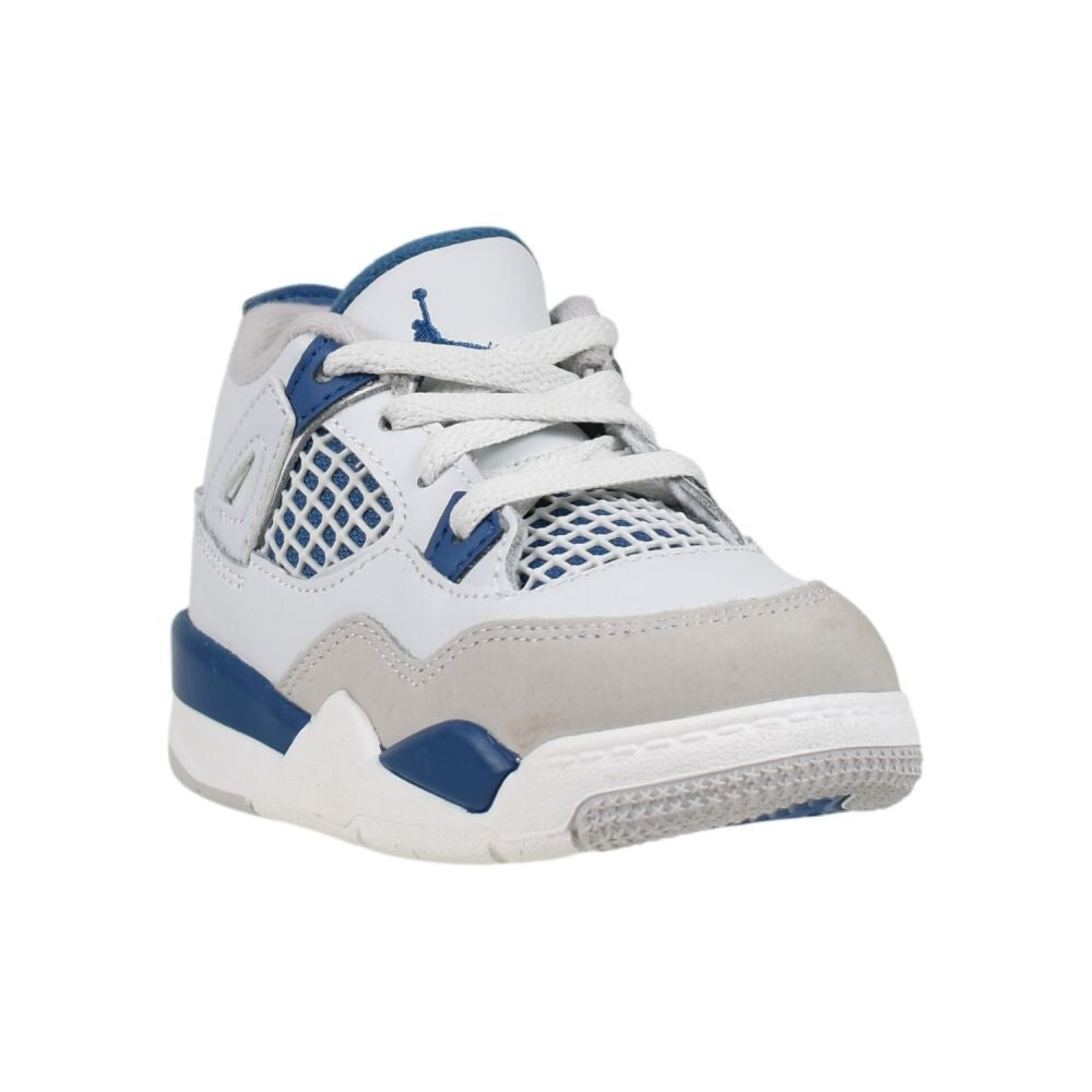 Jordan 4 Retro (TD) Toddlers' Shoes Off White/Military Blue bq7670-141