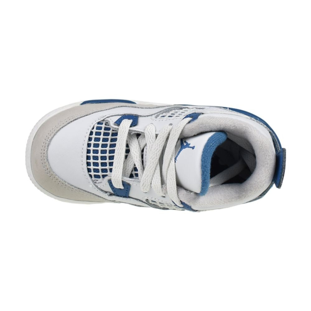 Jordan 4 Retro (TD) Toddlers' Shoes Off White/Military Blue bq7670-141