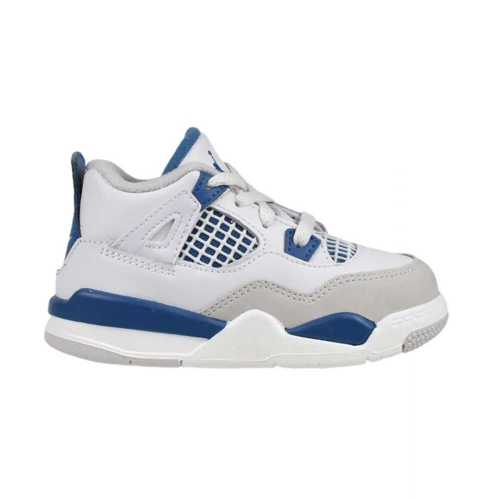 Jordan 4 Retro (TD) Toddlers' Shoes Off White/Military Blue bq7670-141