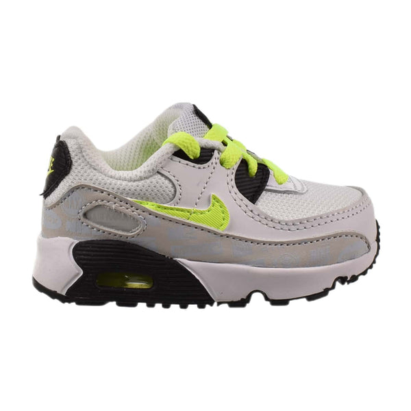 Air Max 90 (TD) Toddler Shoes "Reflective Logo" White-Volt