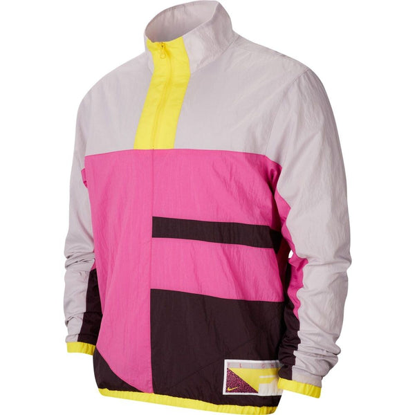 Nike Air NSW Flight Series Half Zip Breaker Men's Jacket Pink-Yellow-Black cn8508-623