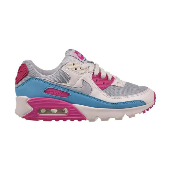 Nike Air Max 90 Women's Shoes White-Vivid Pink-Light Blue Fury ct1030-001