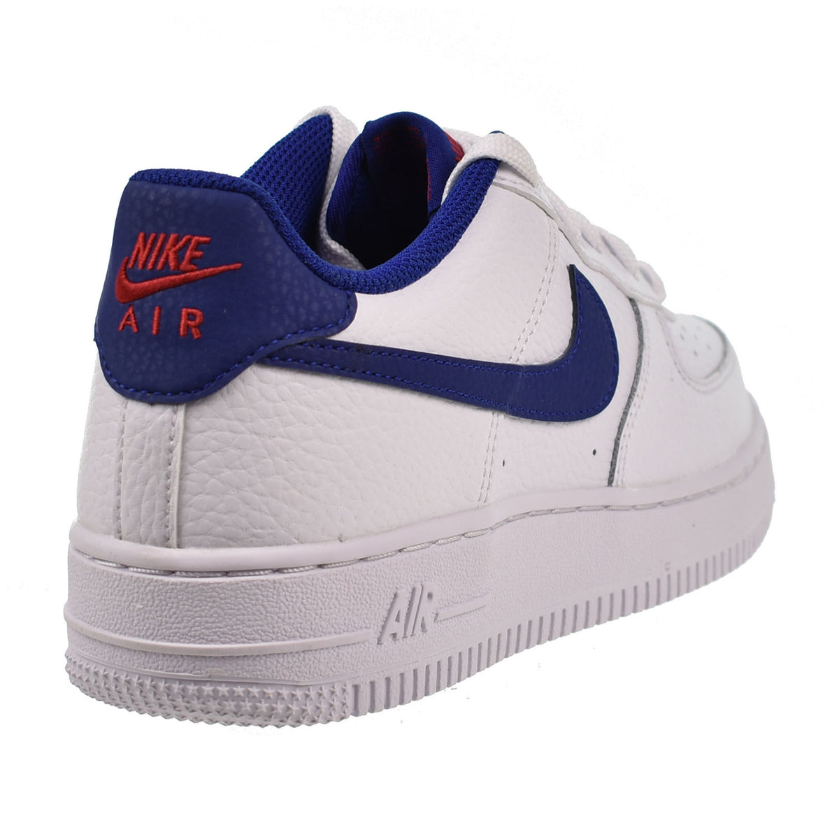Nike Air Force 1 Low (GS) Big Kids' Shoes White-Deep Royal Blue