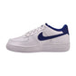 Nike Air Force 1 Low (GS) Big Kids' Shoes White-Deep Royal Blue