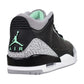 Air Jordan 3 Retro Men's Shoes Black/Green Glow ct8532-031