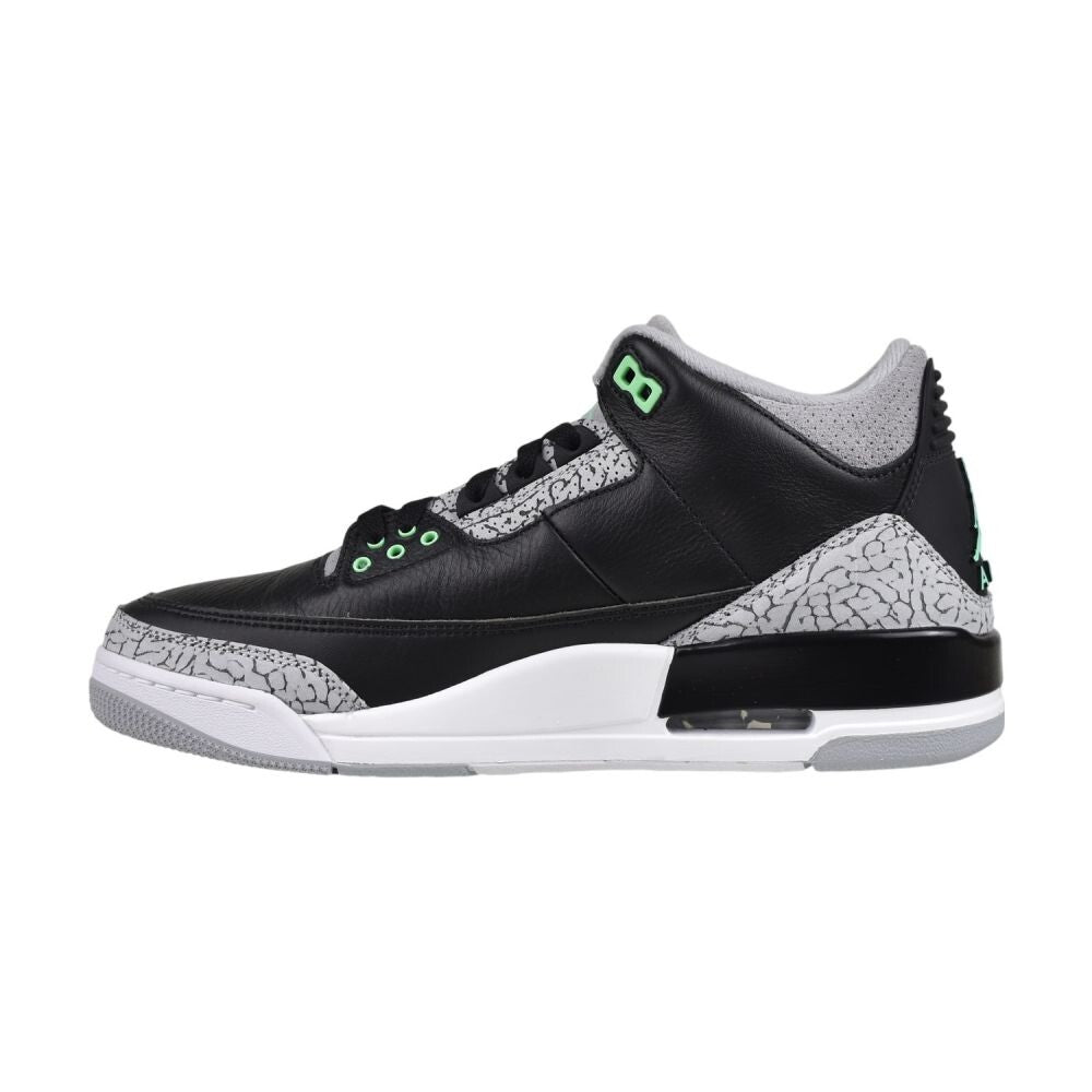 Air Jordan 3 Retro Men's Shoes Black/Green Glow ct8532-031