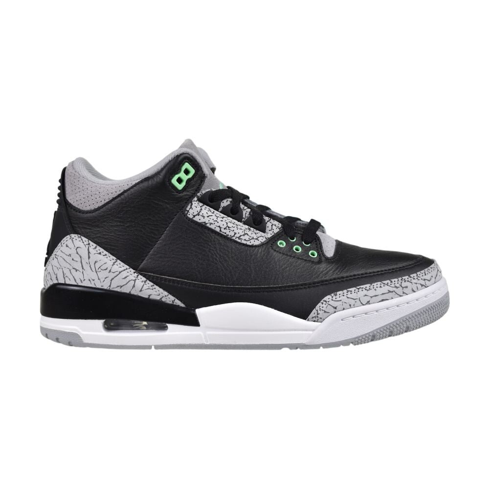 Air Jordan 3 Retro Men's Shoes Black/Green Glow ct8532-031