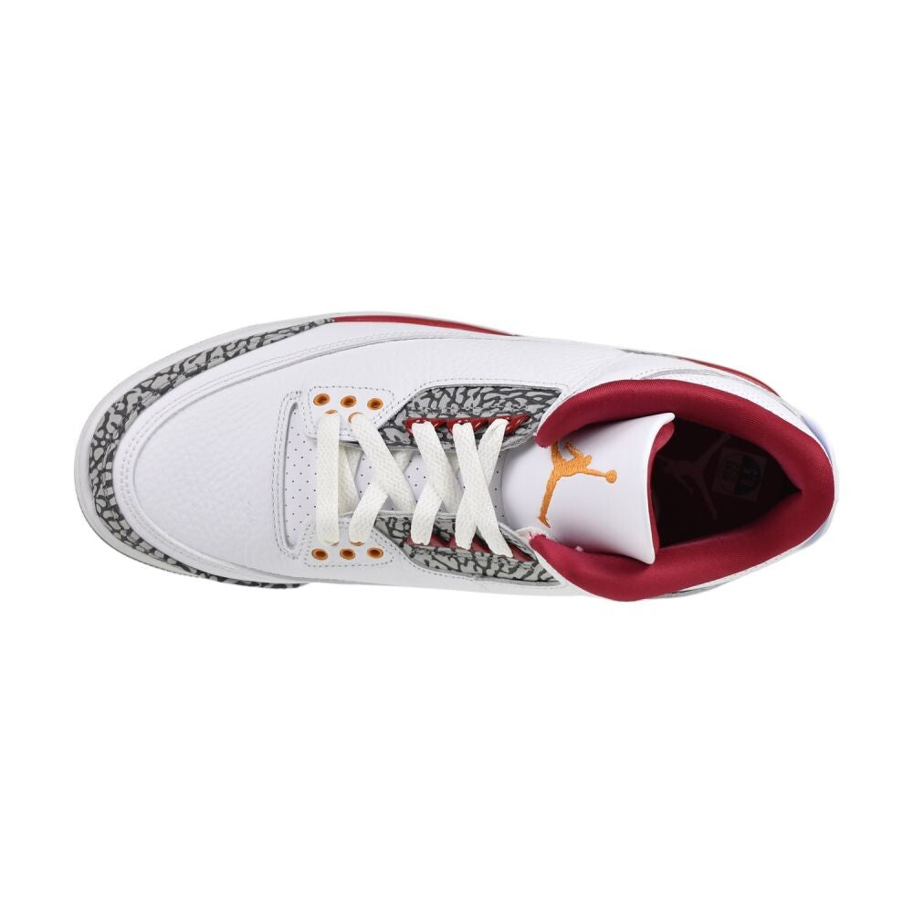 Air Jordan 3 Retro Men's Shoes White/Lt Curry-Cardinal Red ct8532-126