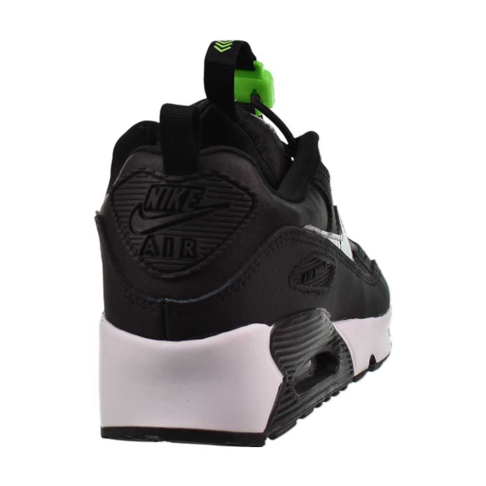 Nike Air Max 90 Toggle Little Kids' Shoes Black/Chrome-Green cv0064-002