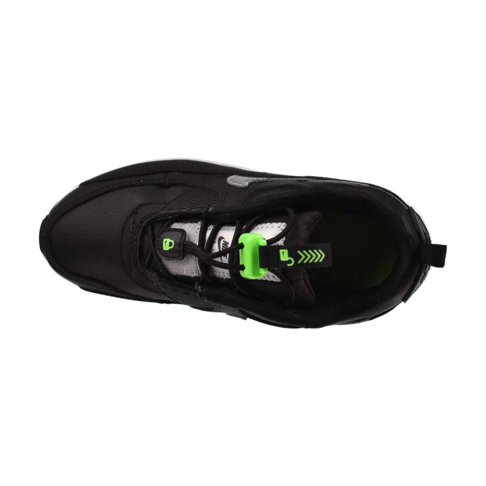 Nike Air Max 90 Toggle Little Kids' Shoes Black/Chrome-Green cv0064-002