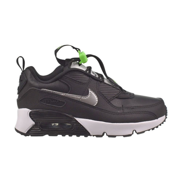 Nike Air Max 90 Toggle Little Kids' Shoes Black/Chrome-Green cv0064-002