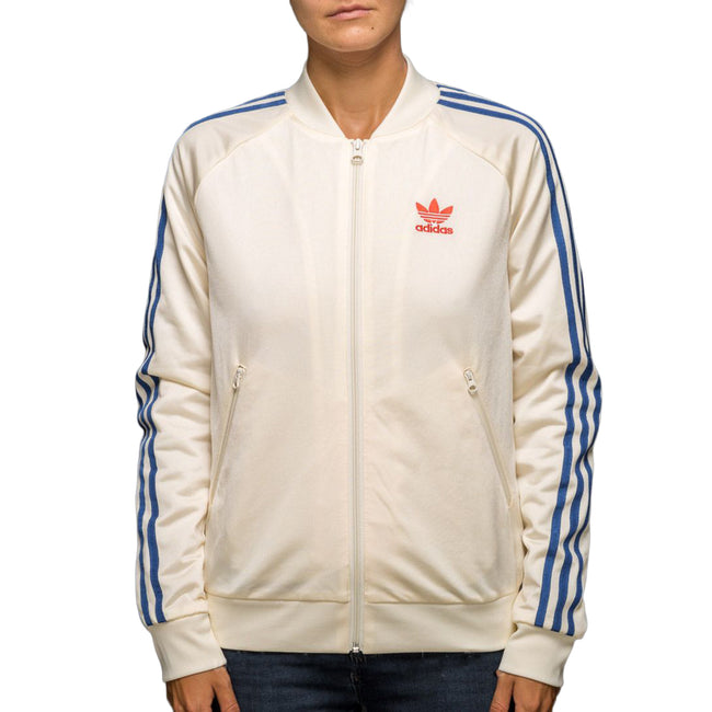 Adidas Women's Originals Embellished Arts SST Track Jacket Beige-Khaki