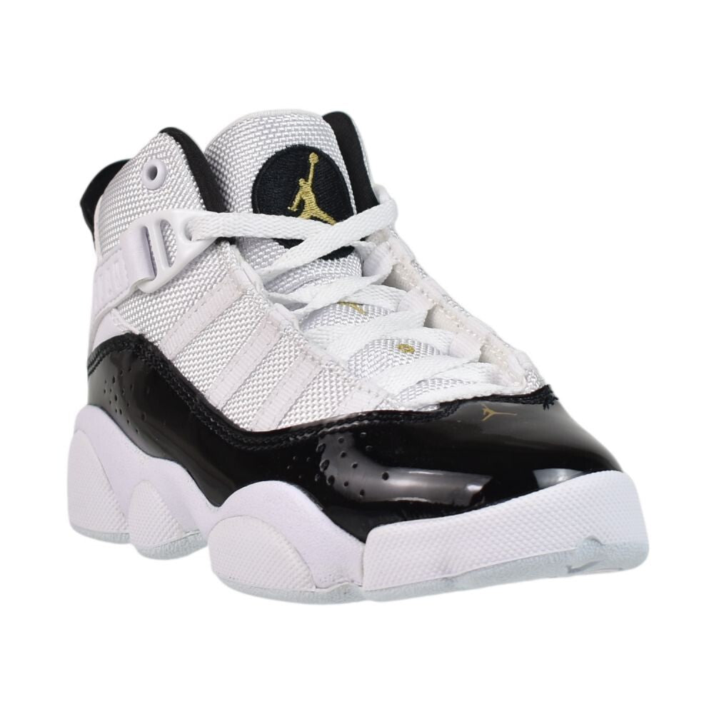 Jordan 6 Rings (PS) Little Kids Shoes White/Metallic Gold-Black cw6996-100