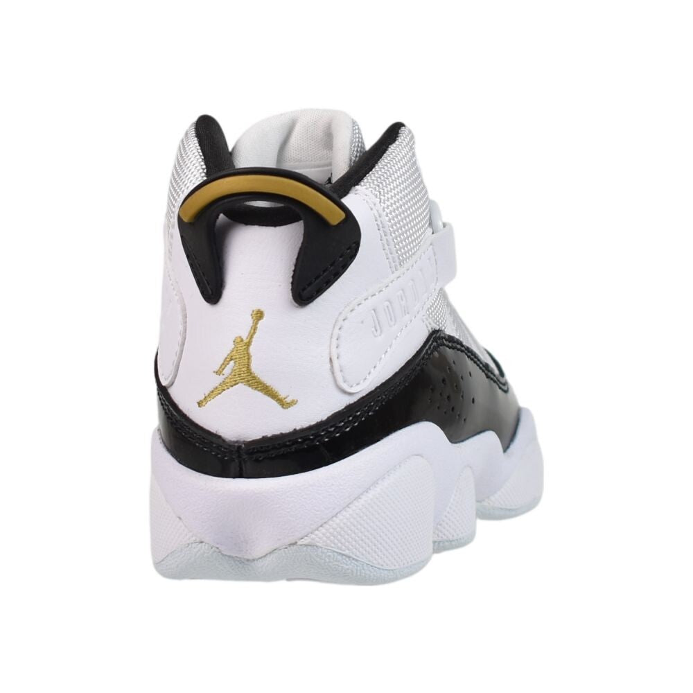 Jordan 6 Rings (PS) Little Kids Shoes White/Metallic Gold-Black cw6996-100