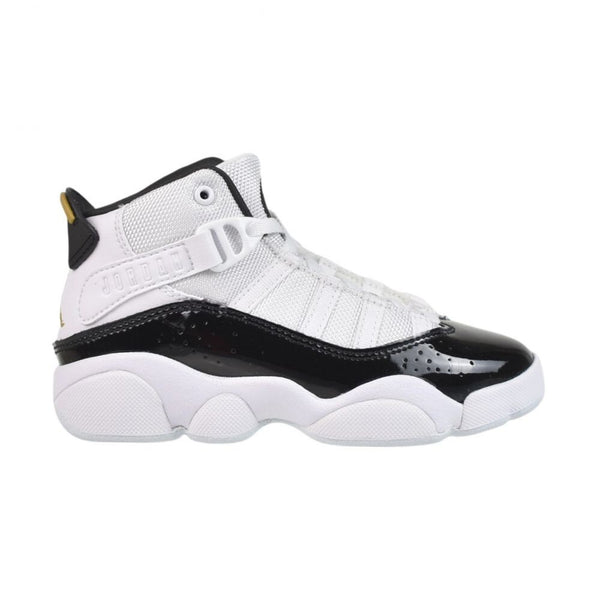 Jordan 6 Rings (PS) Little Kids Shoes White/Metallic Gold-Black cw6996-100