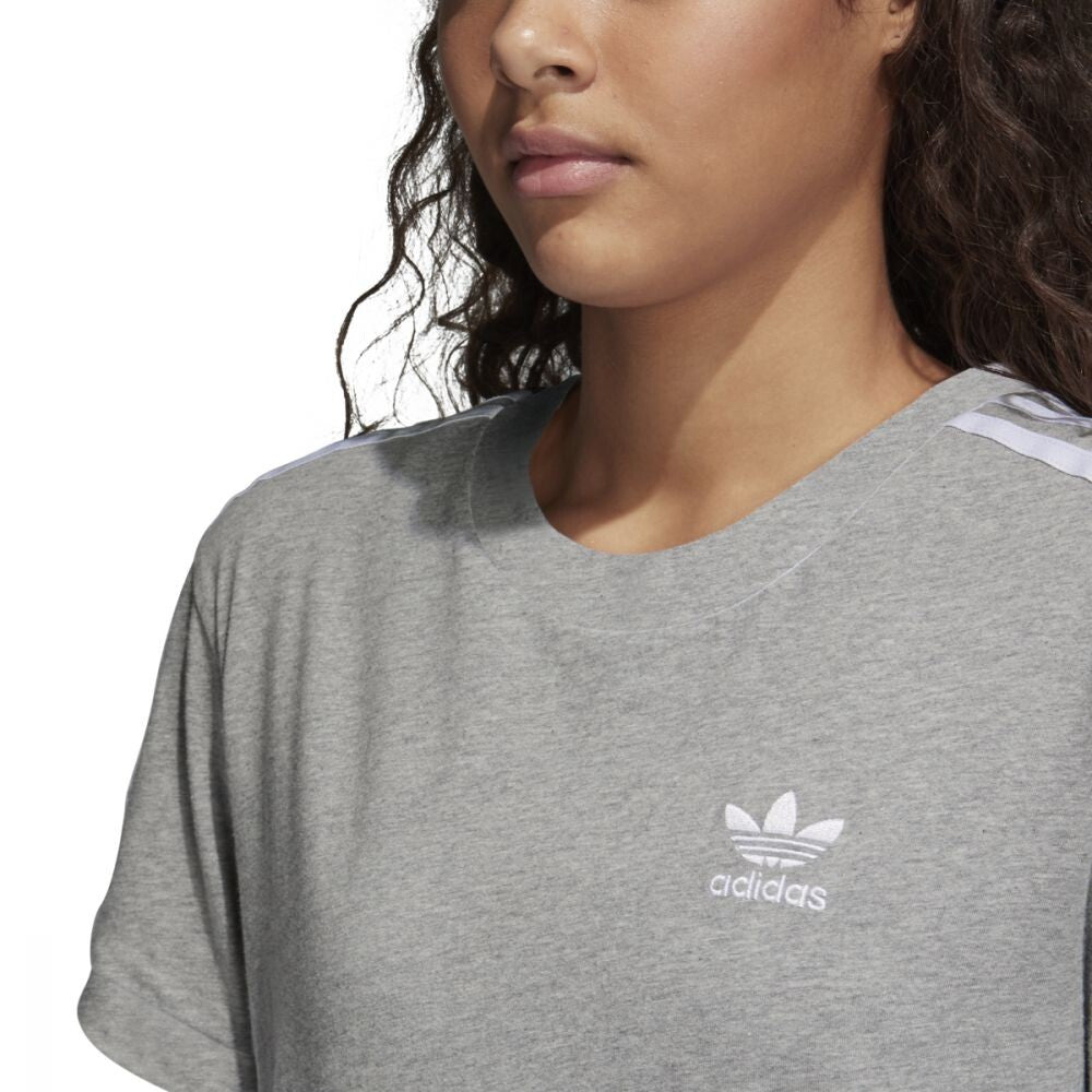 Adidas Originals 3-Stripes Women's Fashion Shirt Grey/White cy4982