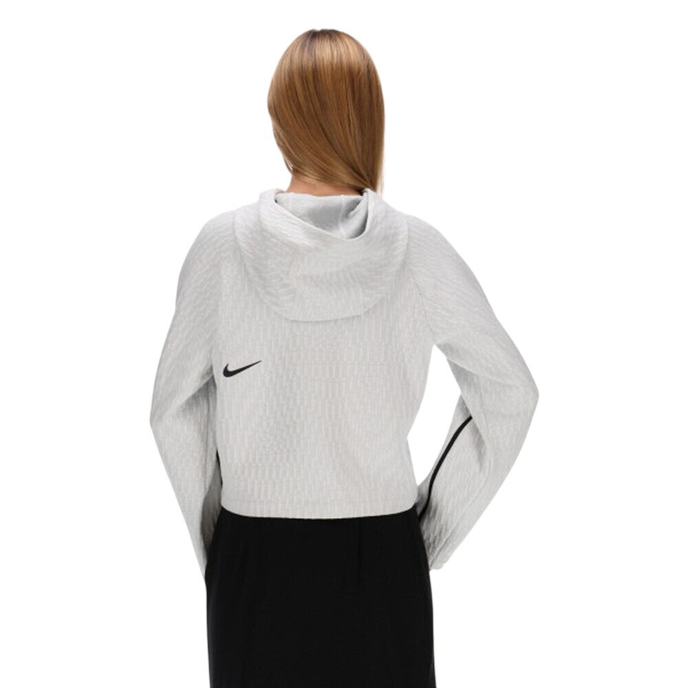 Nike NSW Tech Pack Checkered Women's Hoodie Light Grey/White cz9795-100
