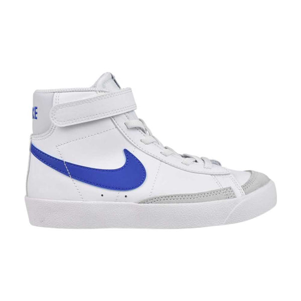 Nike Blazer Mid Little Kids' Shoes White/Game Royal- Platinum da4087-113
