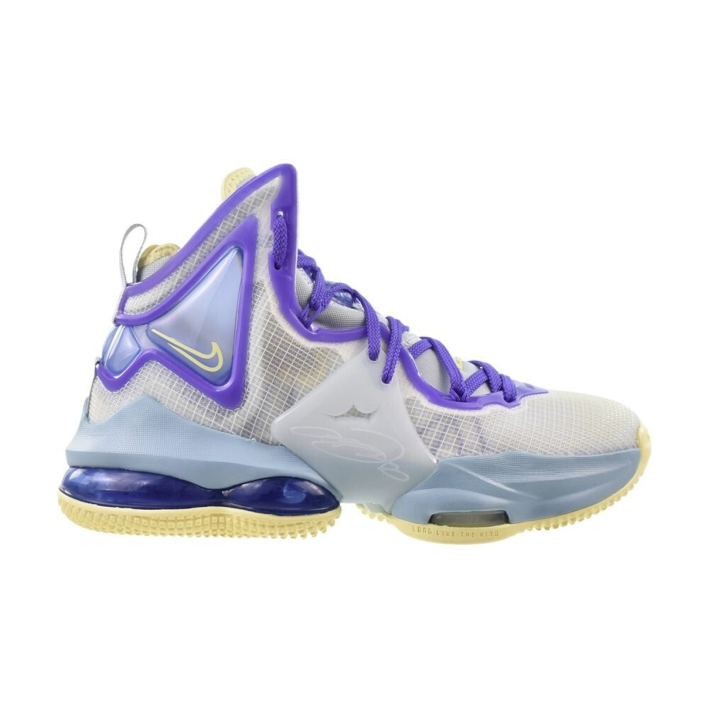 Nike Lebron XIX (GS) Big Kids' Shoes Aura/Citron Tint-Worn Blue dd0418-412