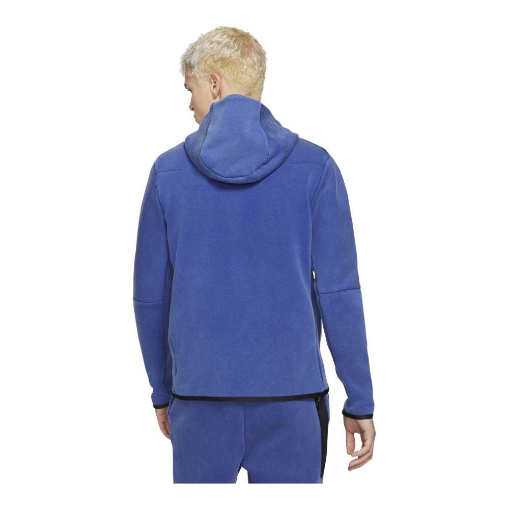 Nike Sportswear Fleece Washed Full-Zip Men's Hoodie Deep Royal Blue/Black dd3100-455
