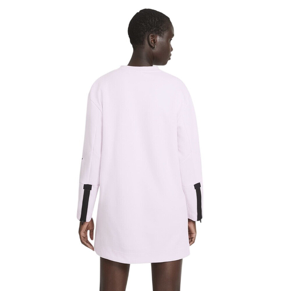 Nike Sportswear Tech Fleece Women's Long-Sleeve Dress Regal Pink/Black dd5626-695