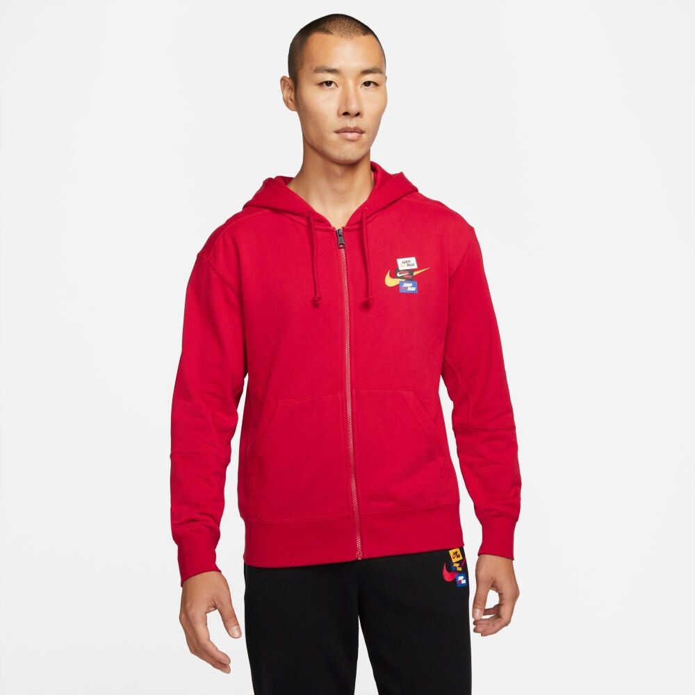 Jordan MJ Jumpman Fleece Full Zip Pullover Men's Hoodie Red dh7726-687