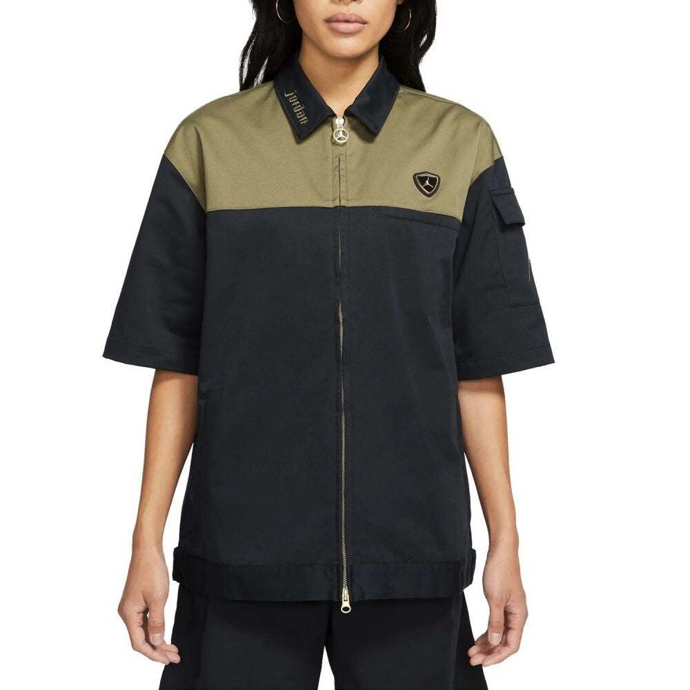 Air Jordan x Aleali May Women's Crew Shirt Black/Medium Olive dj0629-010