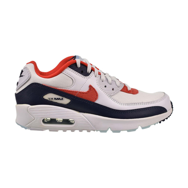 Nike Air Max 90 USA Denim (GS) Big Kids' Shoes White-Chile Red