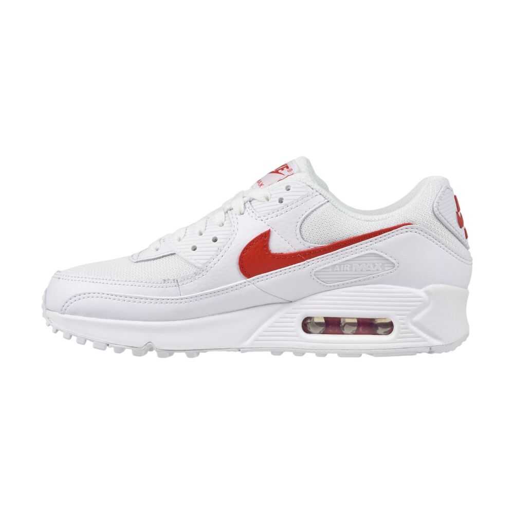 Nike Air Max 90 Men's Shoes White/University Red dm0029-120
