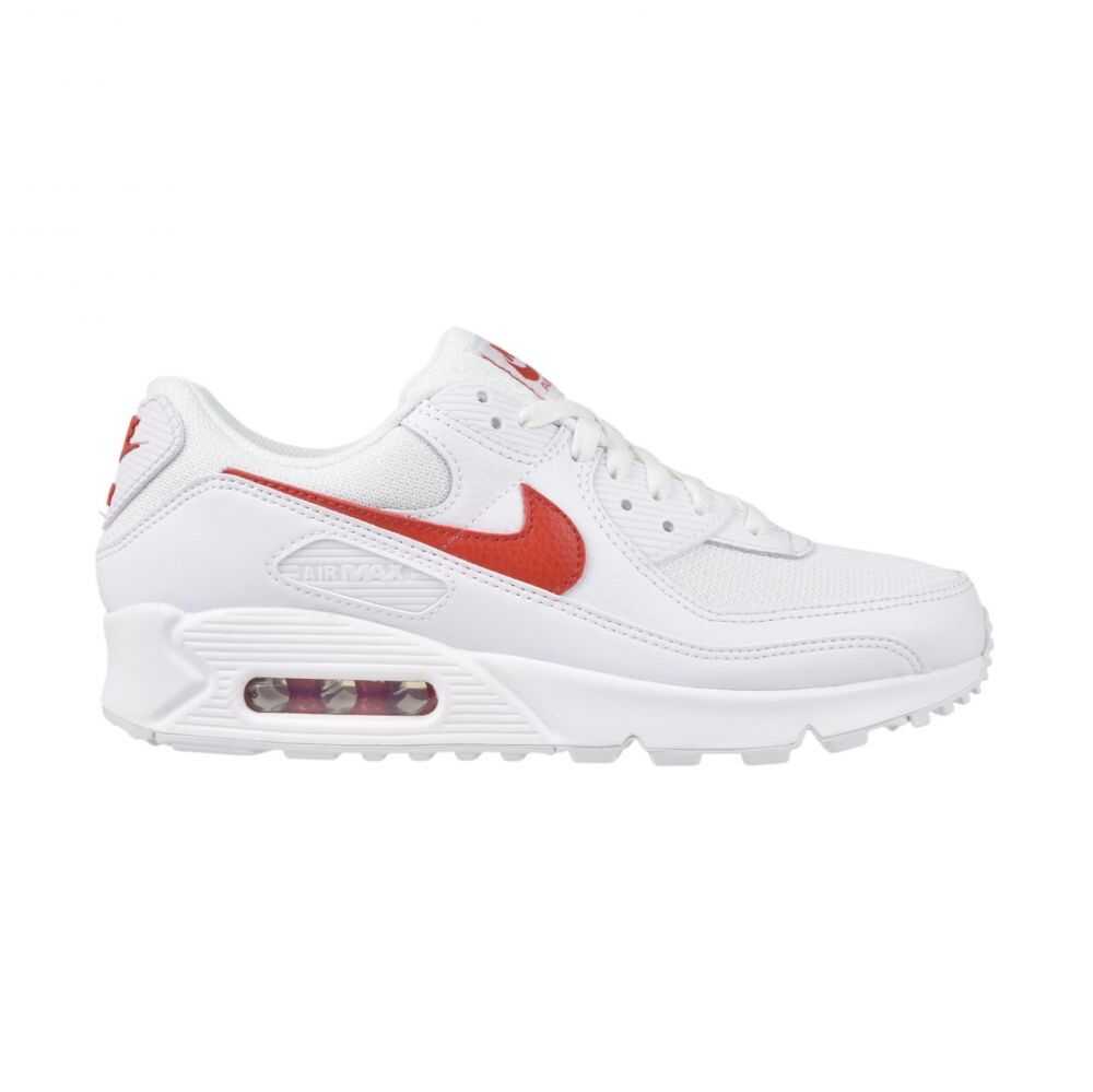 Nike Air Max 90 Men's Shoes White/University Red dm0029-120