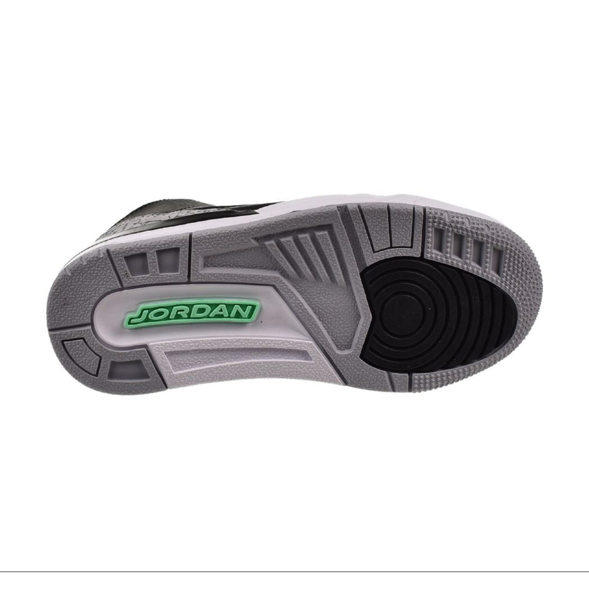 Jordan 3 Retro "Green Glow" (PS) Little Kids' Shoes Black-Wolf Grey-Green