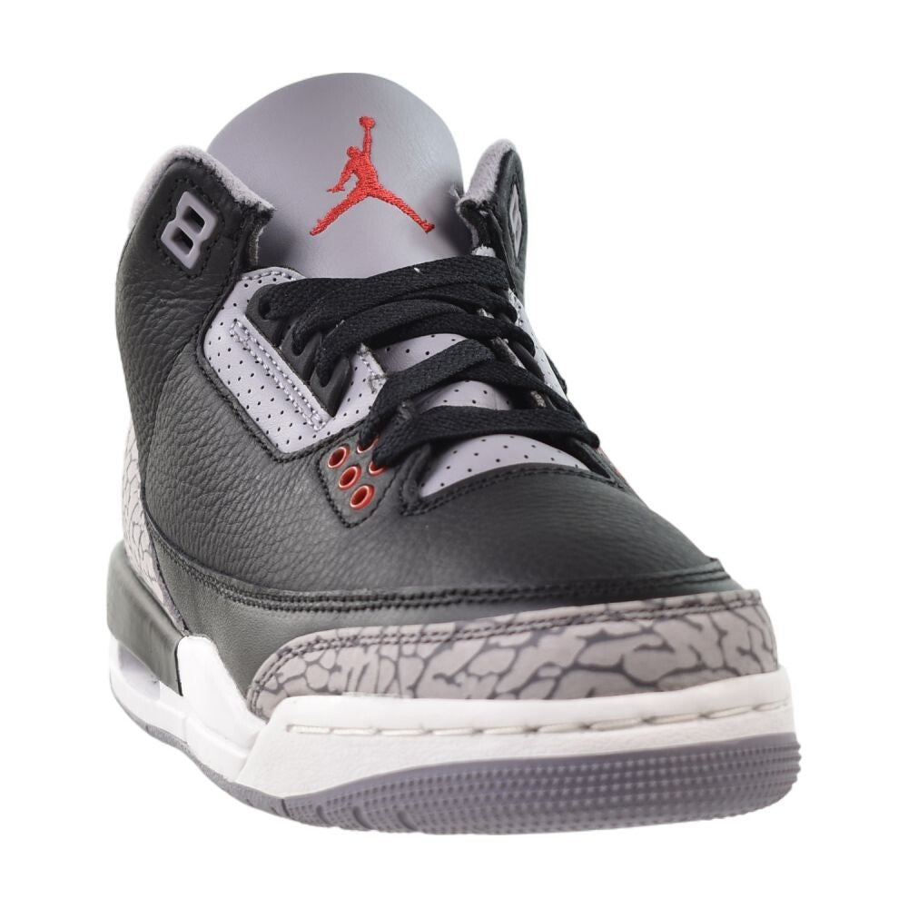Air Jordan 3 Retro (GS) Big Kids' Shoes Black/Fire Red-Grey dm0967-010