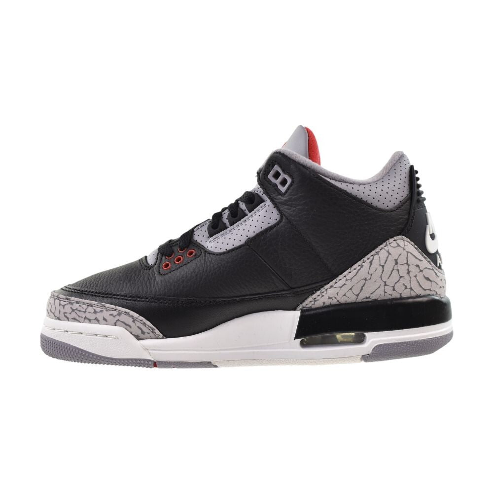 Air Jordan 3 Retro (GS) Big Kids' Shoes Black/Fire Red-Grey dm0967-010