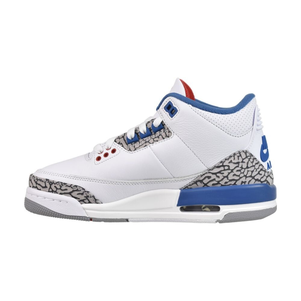 Jordan 3 Retro (GS) "True Blue" Big Kids' Shoes White/Fire Red dm0967-104
