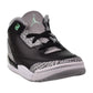 Jordan 3 Retro "Green Glow" (TD) Toddlers' Shoes Black-Wolf Grey-Green