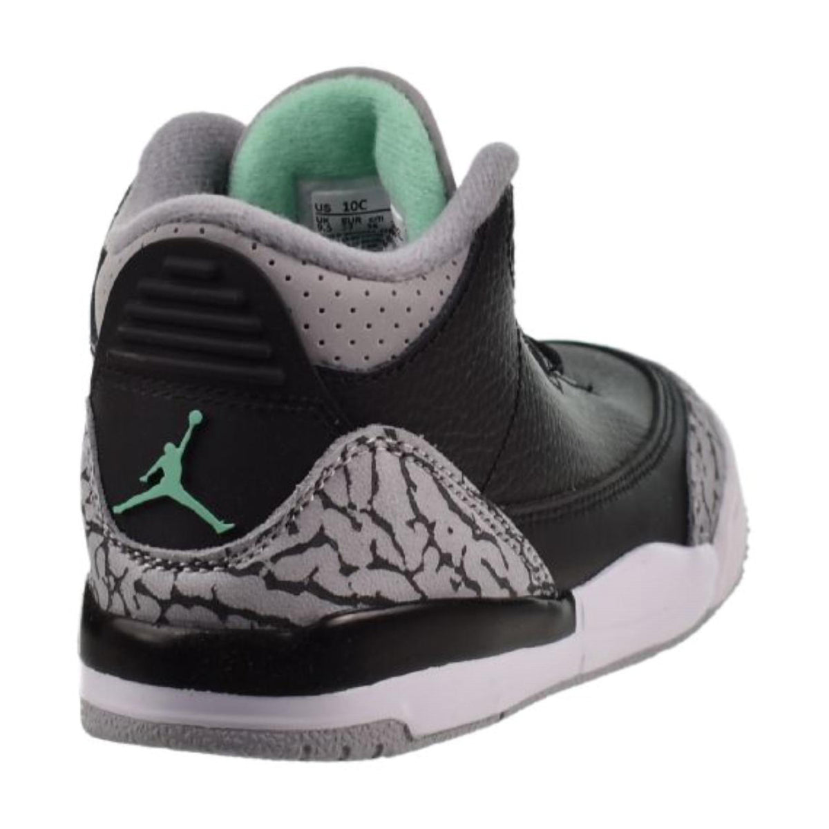 Jordan 3 Retro "Green Glow" (TD) Toddlers' Shoes Black-Wolf Grey-Green