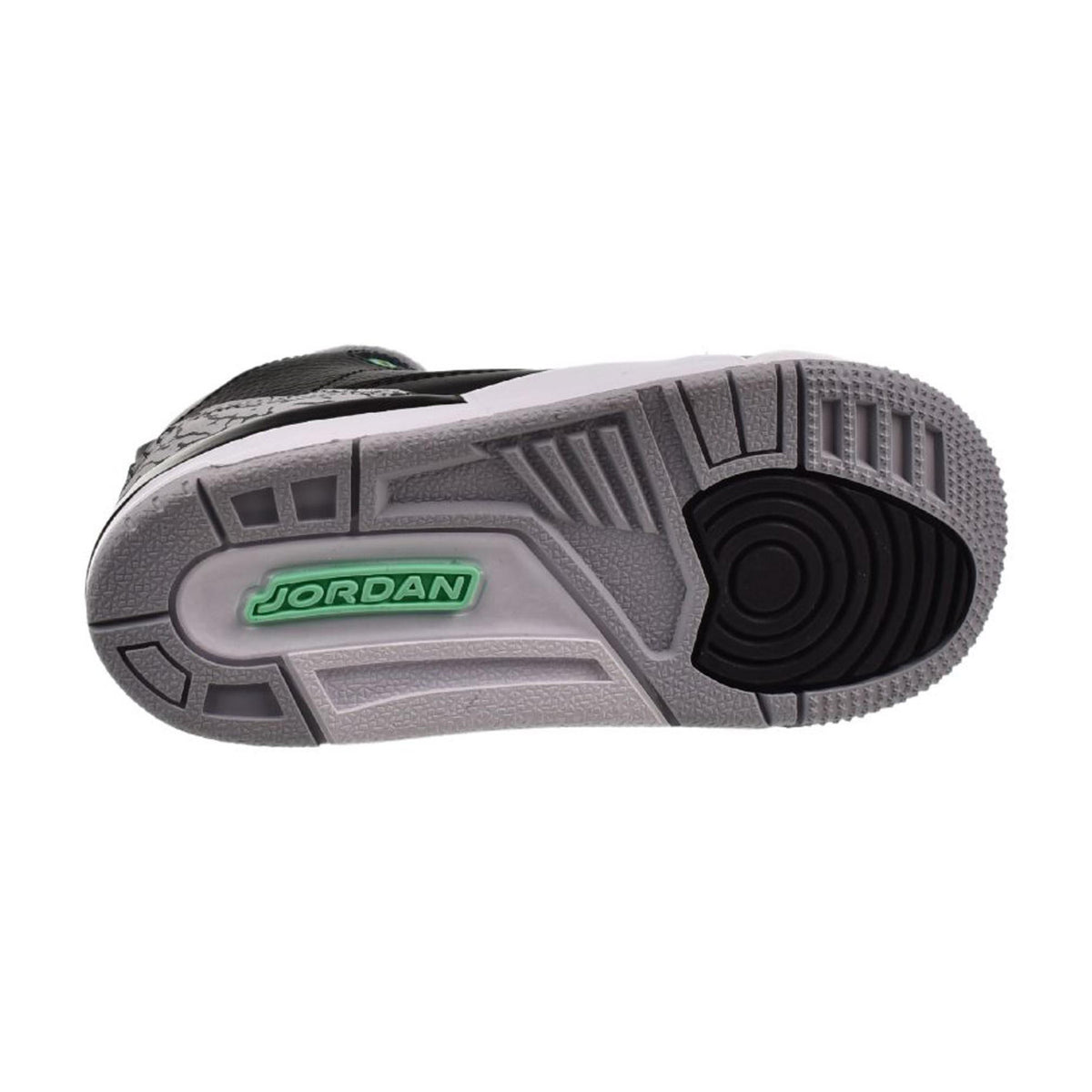 Jordan 3 Retro "Green Glow" (TD) Toddlers' Shoes Black-Wolf Grey-Green