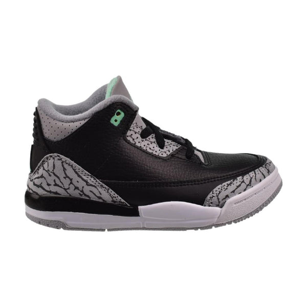 Jordan 3 Retro "Green Glow" (TD) Toddlers' Shoes Black-Wolf Grey-Green