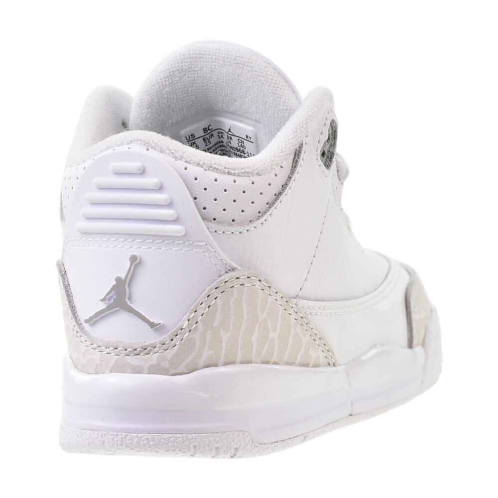 Jordan 3 Retro (TD) "Pure Money" Toddlers' Shoes White/Silver dm0968-111