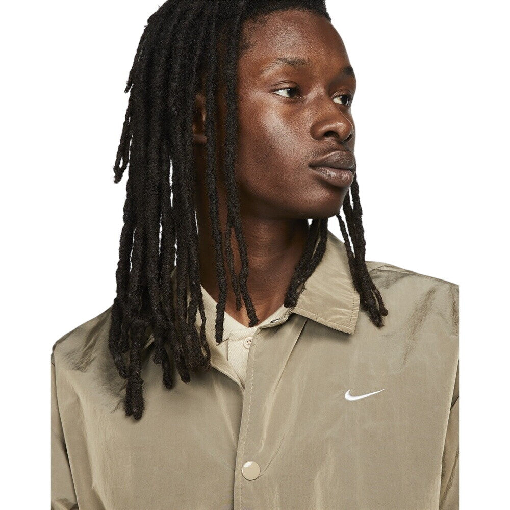 Nike Sportswear Authentic Men's Coaches Jacket Khaki/White dq5005-247