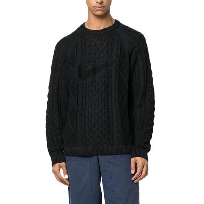 Nike Life Cable Knit Men's Sweater Black dq5176-010