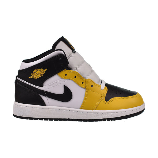 Jordan 1 Mid (GS) Big Kids' Shoes Yellow Ochre-Black-White