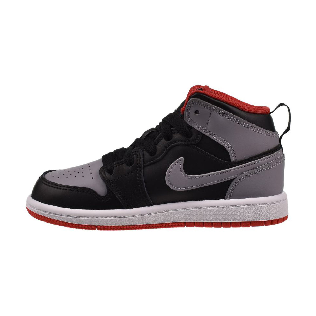 Jordan 1 Mid (PS) Little Kids' Shoes Black-Cement Grey-Fire Red